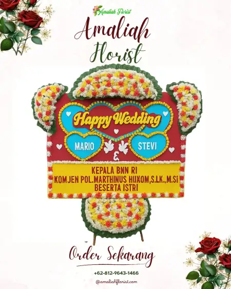 Papan Bunga Pernikahan Sumbergempol